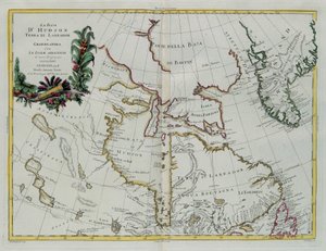 Zatoka Hudsona, Kraina Labradorów i Grenlandia wraz z przyległymi wyspami, rycina G. Zulianiego zaczerpnięta z Tomu I „Najnowszego Atlasu” wydanego w Wenecji w 1778 r. przez Antonio Zattę, zbiory prywatne