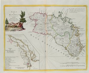 Wyspa Minorka i plan portu oraz miasta Mahon i jego fortów, rycina G. Zulianiego zaczerpnięta z Tomu I "Najnowszego Atlasu" opublikowanego w Wenecji w 1778 r. przez Antonio Zattę, zbiory prywatne autorstwa G. Zuliani
