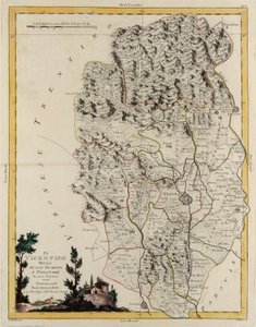Obszar ziemski państwa Veneto: obszar Vicenzy podzielony na biskupstwa i magistratury, rycina G. Zulianiego zaczerpnięta z Tome II „Najnowszego Atlasu” wydanego w Wenecji w 1782 r. przez Antonio Zattę, zbiory prywatne autorstwa G. Zuliani