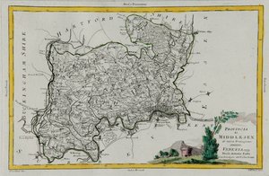 Prowincja Middlesex, rycina G. Zulianiego zaczerpnięta z Tomu I „Najnowszego Atlasu” opublikowanego w Wenecji w 1779 r. przez Antonio Zattę, kolekcja prywatna autorstwa G. Zuliani