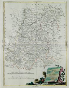 The Governances of the Ile de France and Orleans, rycina G. Zulianiego zaczerpnięta z Tomu I najnowszego Atlasu wydanego w Wenecji w 1776 r. przez Antonio Zattę, kolekcja prywatna autorstwa G. Zuliani