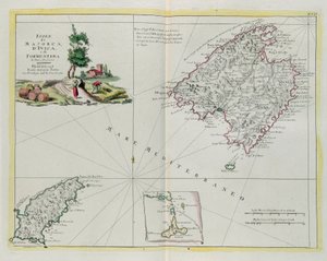 Wyspy Majorka, Ivica i Formentera, rycina G. Zulianiego zaczerpnięta z tomu I „Najnowszego Atlasu” wydanego w Wenecji w 1778 r. przez Antonio Zattę, kolekcja prywatna