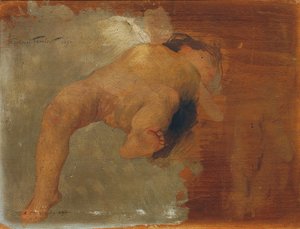 Leżące Putto autorstwa Gabriel Ferrier