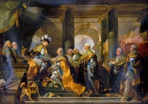 Ludwik XVI otrzymał w Reims hołd Rycerzy Ducha Świętego, 13 czerwca 1775 r.