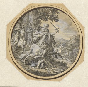 scena bitwy autorstwa Gabriel Francois Louis Debrie