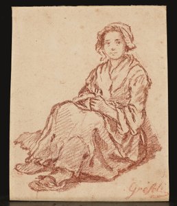Siedząca kobieta (Femme assses) (czerwona kreda) autorstwa Gabriel Gresly