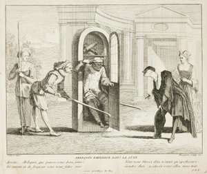 Płyta z Livre de Scènes Comiques autorstwa Gabriel Huquier