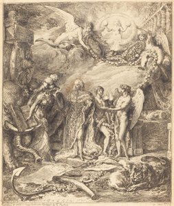 Alegoria o ślubie hrabiego Prowansji autorstwa Gabriel Jacques de Saint Aubin