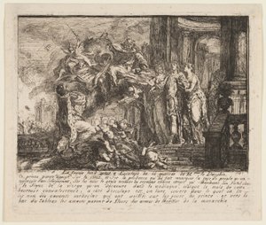 Alegoria o rekonwalescencji delfina autorstwa Gabriel Jacques de Saint Aubin