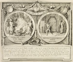 Wypędzenie jezuitów autorstwa Gabriel Jacques de Saint Aubin