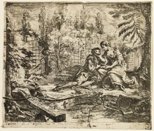 Dzielna rozmowa autorstwa Gabriel Jacques de Saint Aubin