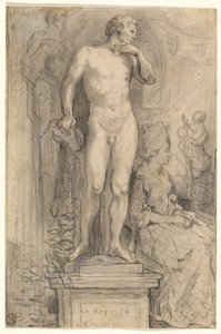 Spotkanie w Palais Royal autorstwa Gabriel Jacques de Saint Aubin