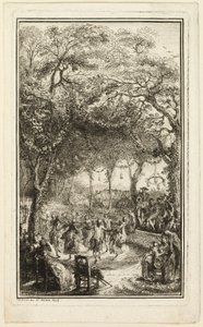 Taniec w Auteuil autorstwa Gabriel Jacques de Saint Aubin