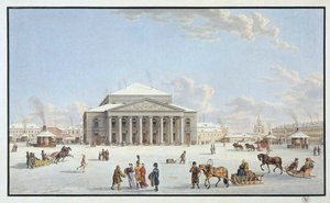Widok Teatru Bolszoj w Petersburgu, początek XIX wieku. autorstwa Gabriel Ludwig Lory the Elder