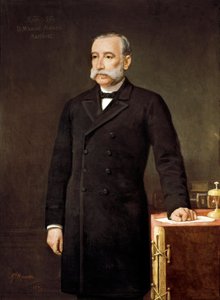 Portret Manuela ALONSO MARTINEZA (1827-1891), hiszpańskiego prawnika i polityka członka Partii Unii Liberalnej Madryt, Kongres Deputowanych.   Obraz Gabriela Maurety (XIX wiek). autorstwa Gabriel Maureta Aracil