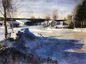 Finlandia, 2019 (akwarela na papierze)