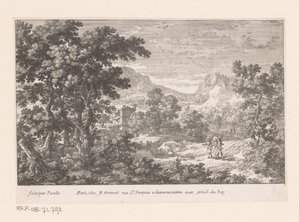 Chrystus i Emaus Pejzaże ze scenami biblijnymi (tytuł serii) autorstwa Gabriel Perelle