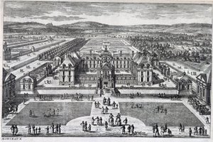 Parc Monceau: widok ogólny Perelle, koniec XVII wieku autorstwa Gabriel Perelle