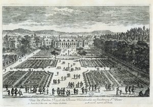 Widok Jardin des Plantes w XVII wieku, autorstwa Perelle autorstwa Gabriel Perelle