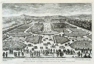 Widok Ogrodu Tuileries w obecnym kształcie - grav. autorstwa Perelle, koniec XVII wieku autorstwa Gabriel Perelle