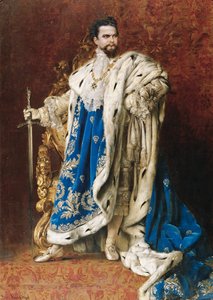 Ludwik II jako Wielki Mistrz Zakonu Rycerzy Św. Jerzego, 1887 r. autorstwa Gabriel Schachinger