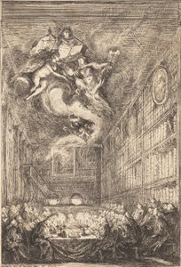 Konferencja prawników, 1776. autorstwa Gabriel de Saint Aubin