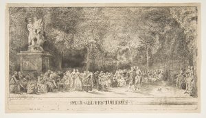 Scena w Tuileries: Krzesła, 1760.