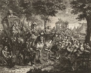 Widok na Jarmark Beson, 1750. autorstwa Gabriel de Saint Aubin