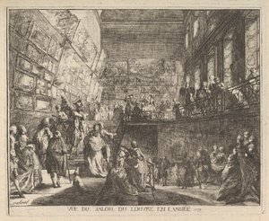 Widok na Salon du Louvre w latach 1753, 1753.