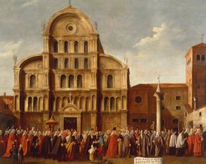 Włochy, Veneto, Wenecja, Doża Wenecji przy kościele San Zaccaria autorstwa Gabriele Bella
