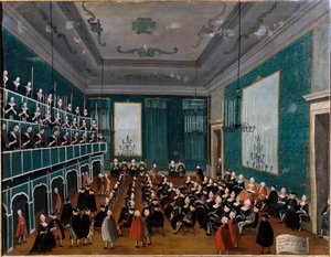 Kantata delle putte grupy sierot Ospitali zebrana w weneckich szpitalach i wchodząca w skład chórów za czasów Antonio Vivaldiego. Obraz Gabriela Belli (1730-1799) XVIII-wieczny Palazzo Querini Stampalia Wenecja