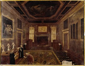 Sala Rady Dziesięciu w Pałacu Dożów (Wenecja, Sala dei Tre Capi del Consiglio dei Dieci) - Obraz Gabriele Bella (ok. Wenecja, Fundacja Querini Stampalia