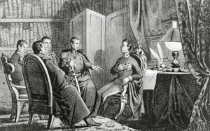 Książę Karol Albert z Carignano (1798-1849) obiecuje swoje wsparcie liberalnym spiskowcom, 6 marca autorstwa Gabriele Castagnola