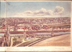 Panorama Moskwy, przedstawiająca mury Kremla i rzekę Moskwę, 1819 (wc na papierze) (zob. 170139-170145)