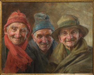 Trzej przyjaciele 1917 (olej na płótnie)