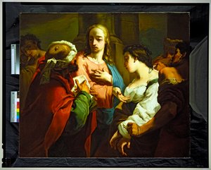 Chrystus i kobieta cudzołożna (płótno) autorstwa Gaetano Gandolfi
