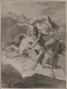 Śmierć Marka Curtius autorstwa Gaetano Gandolfi