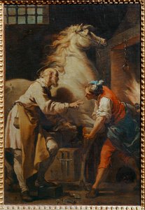 Le Miracle de saint Eloi - Cud świętego Eligiusza ... autorstwa Gaetano Gandolfi