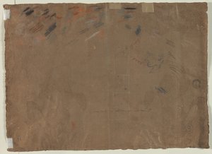 Szkic głowy (verso) autorstwa Gaetano Gandolfi