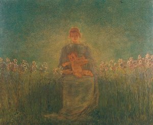 Madonna z lilii autorstwa Gaetano Previati