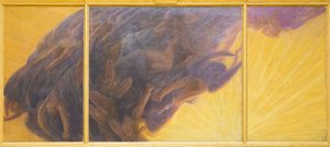 Upadek aniołów, ok. 1913, Gaetano Previati (olej na płótnie)