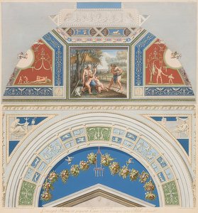 Bezel i panel sklepienia z Adamem i Ewą przy pracy. 1774