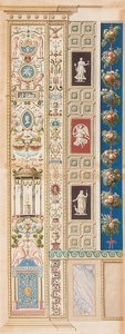 Pilaster Loggia XIII (ozdoba ze świątynią Diany pośrodku)