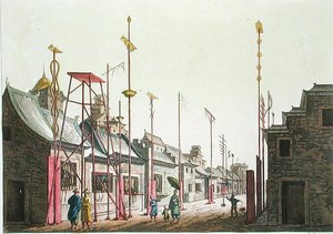 Wielkie Mury Pekińskie, ilustracja z „Le Costume Ancien et Moderne” Giulio Ferrario, wydana ok. 1820-30 (kolorowa grawerunek)
