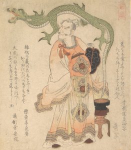 Chiński mędrzec przywołujący smoka, ca. 1825.