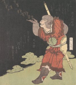 Monkey King Songoku, z chińskiej powieści Podróż na Zachód, prawdopodobnie 1824.