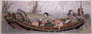Tryptyk grupy Sendai: Trzej bohaterowie królestwa Shu, ok. 1818-30 (drewnodruk)