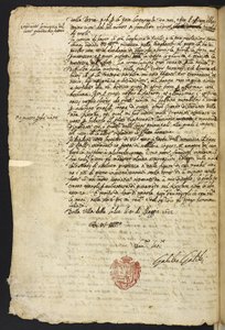 Egerton MS 48 f.10 List autorstwa Galileo Galilei