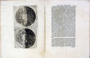 Kartka książki Sidereus Nuncius Sidereal Messenger autorstwa Galileo Galilei, 1610