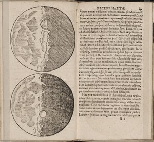Kartka książki Sidereus Nuncius Sidereal Messenger autorstwa Galileo Galilei, 1610